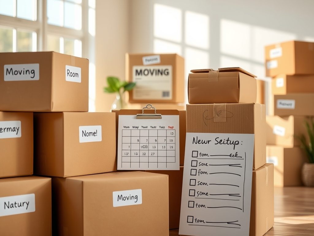 Plan dnia przeprowadzki: jak ułożyć harmonogram, by uniknąć chaosu i stresu